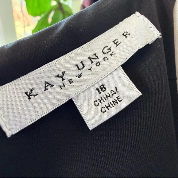 New KAY UNGER Purple Floral Jacquard Formal Black Tie Wedding Maxi Dress Size 18 - Picture 4 of 12